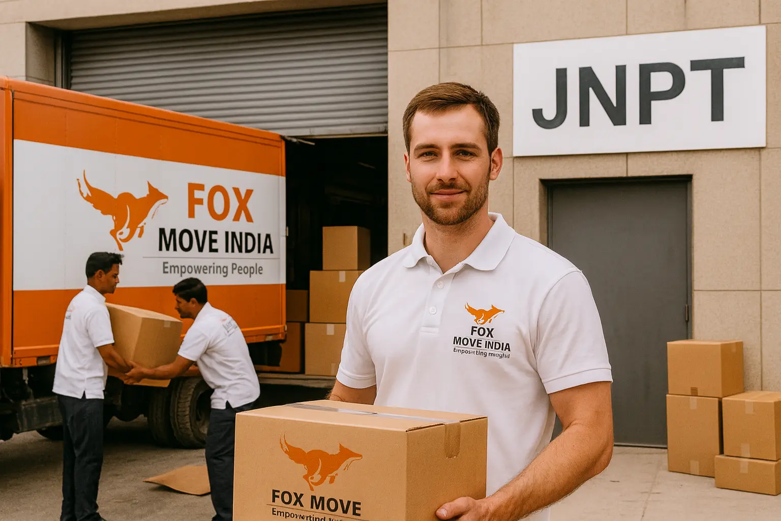 Packers and Movers in JNPT — Fox Move India team packing and loading household goods in JNPT area