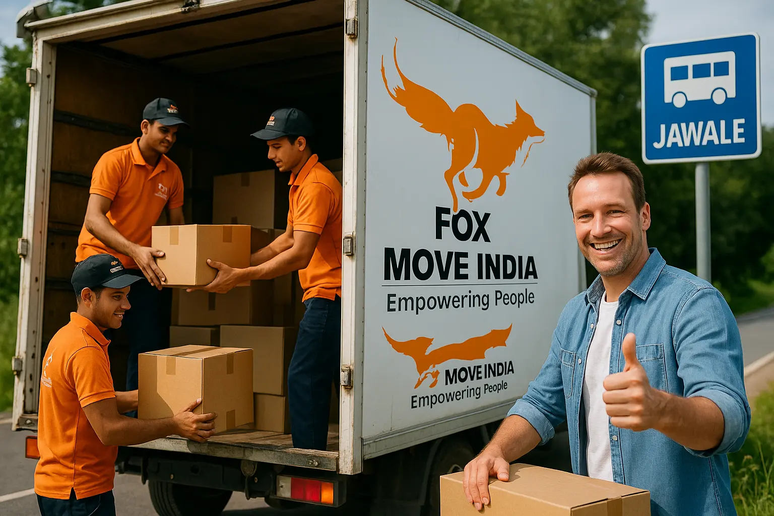 Packers and Movers in Jawale — Fox Move India team shifting household items in Jawale, Navi Mumbai